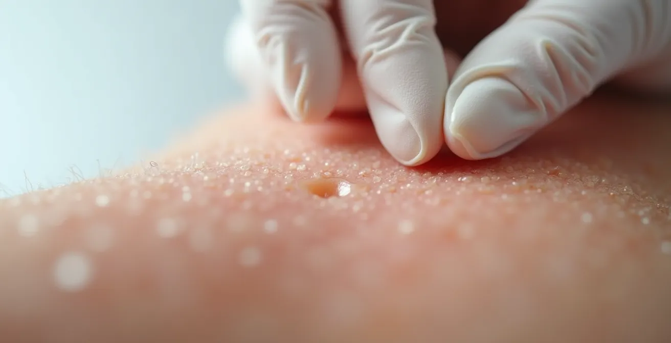 Examen anatomique détaillé de la texture de peau