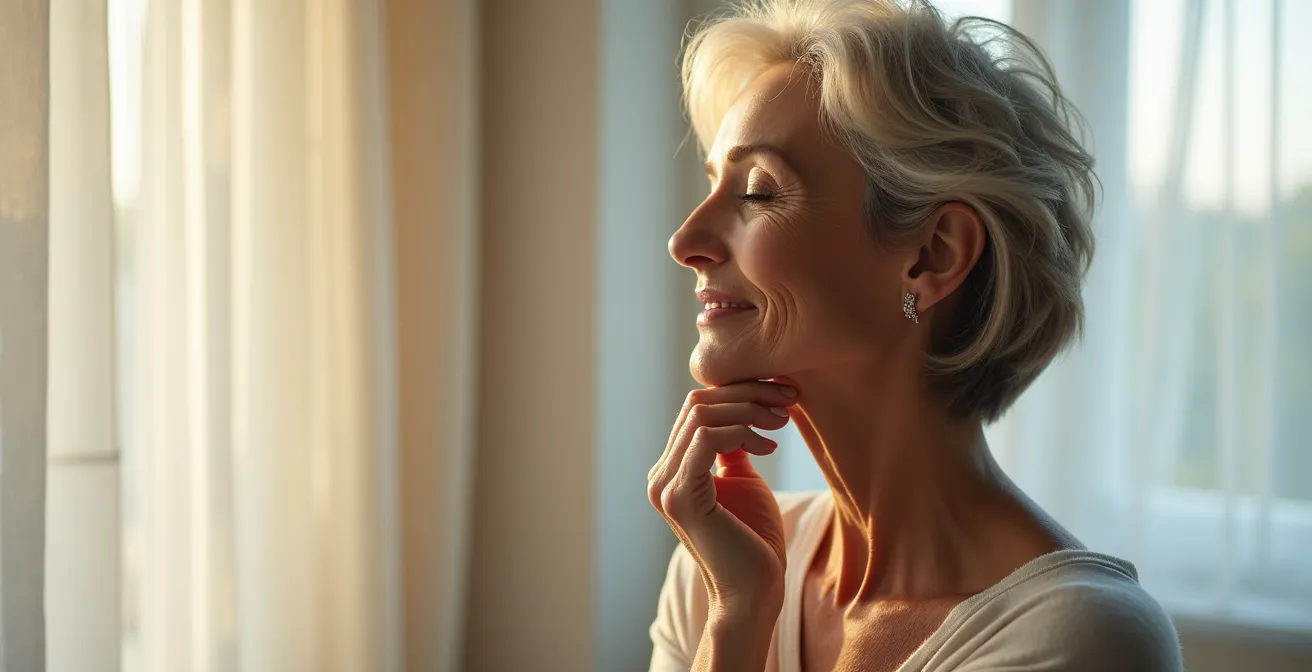 Progression temporelle du visage après lifting