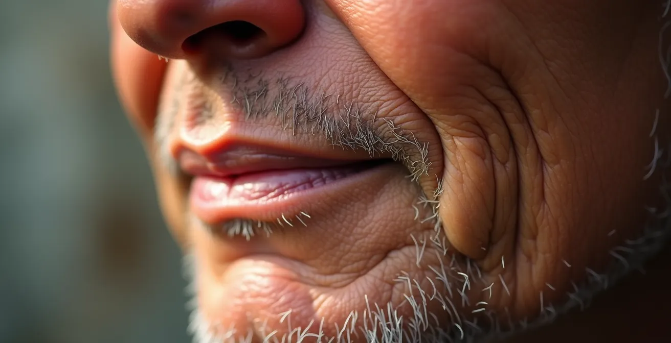 Schéma des vecteurs de tension sur un visage